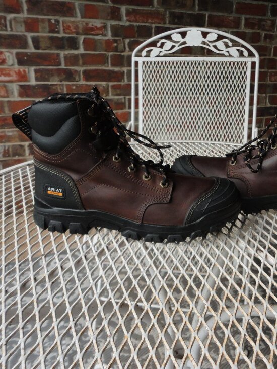 ARIAT Work Men\'s Brown Leather Lace Up Ankle Boots Size 8.5D main image 6